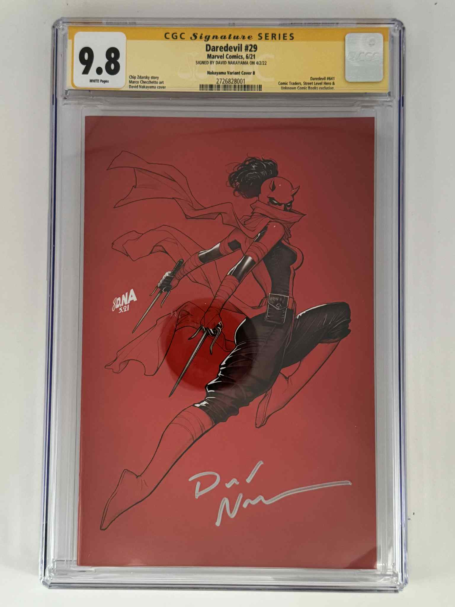 Signed by David Nakayama] Daredevil #29 CGC 9.8 Yellow Label