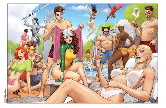 MARVEL SIGNATURE X-MEN HELLFIRE GALA SWIMSUIT HOMAGE SPECIAL EDITION DAVID NAKAYAMA ART PRINT (03/27/2024)