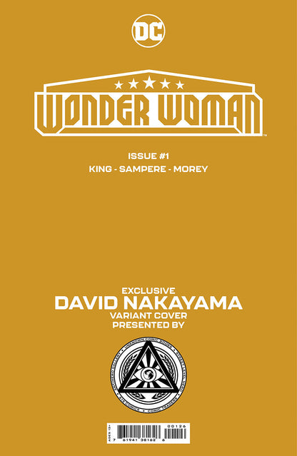 [SIGNED] WONDER WOMAN #1 UNKNOWN COMICS DAVID NAKAYAMA EXCLUSIVE VIRGIN VAR (05/29/2024)