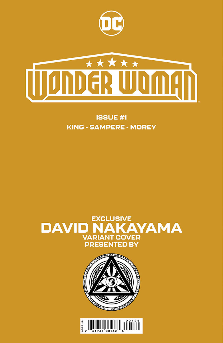 [SIGNED] WONDER WOMAN #1 UNKNOWN COMICS DAVID NAKAYAMA EXCLUSIVE VAR (05/29/2024)