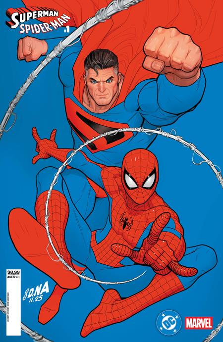 [Signed by David Nakayama] DC MARVEL SUPERMAN SPIDER-MAN #1 (ONE SHOT) CVR Q DAVID NAKAYAMA KINGDOM COME SUPERMAN & SPIDER-MAN CARD STOCK VAR (01/13/2027)