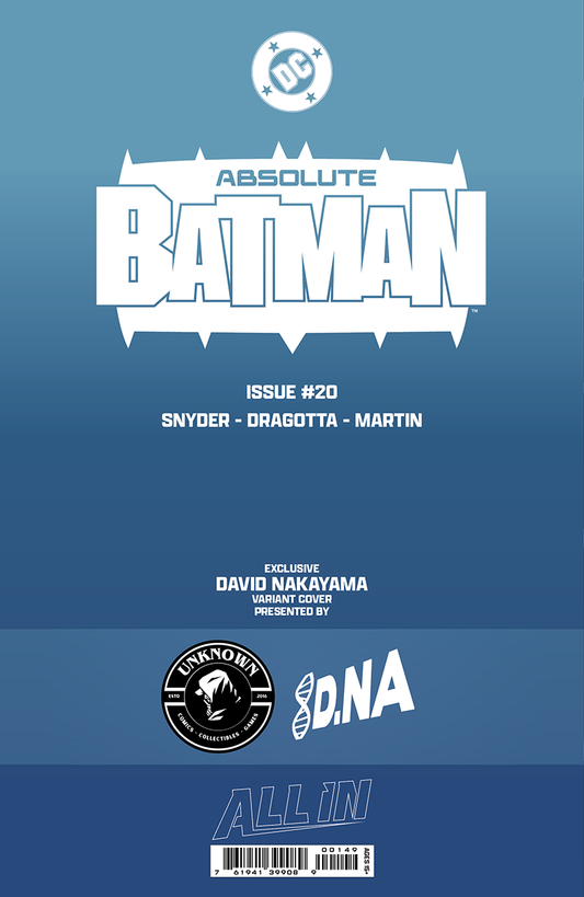 [Signed by David Nakayama] ABSOLUTE BATMAN #20 DAVID NAKAYAMA EXCLUSIVE VAR (05/13/2026)