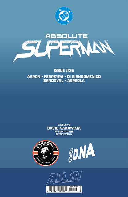 [Signed by David Nakayama][FOIL] ABSOLUTE SUPERMAN #25 DAVID NAKAYAMA EXCLUSIVE VIRGIN VAR (02/03/2027)