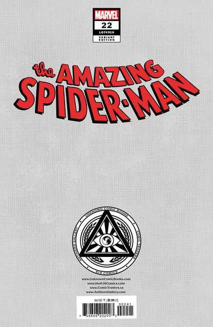 [SIGNED] AMAZING SPIDER-MAN #22 UNKNOWN COMICS DAVID NAKAYAMA EXCLUSIVE VIRGIN COLOR BLEED VAR (11/29/2023)