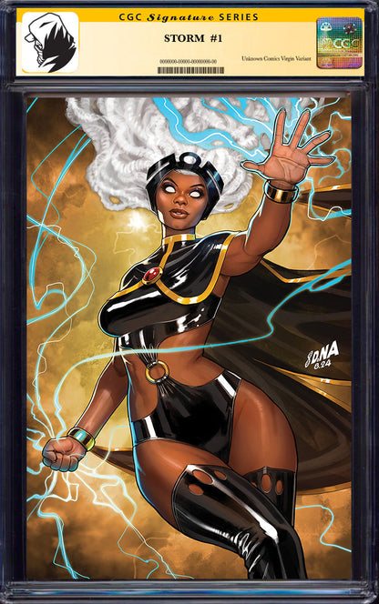 [SIGNED CGC] STORM #1 UNKNOWN COMICS DAVID NAKAYAMA EXCLUSIVE VIRGIN VAR CGC 9.6+ YELLOW LABEL (06/2025)