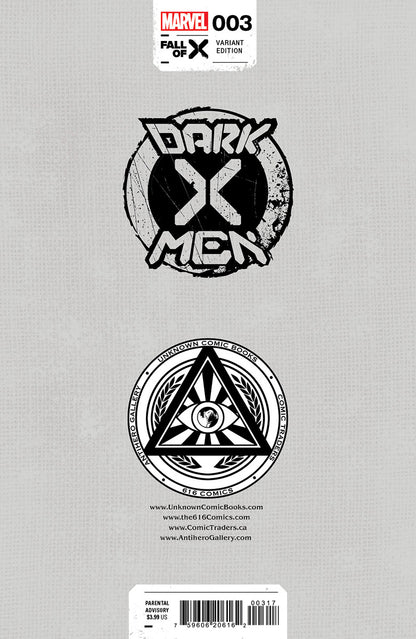 [SIGNED] [FOIL] DARK X-MEN #3 [FALL] UNKNOWN COMICS DAVID NAKAYAMA EXCLUSIVE VIRGIN VAR (05/29/2024)