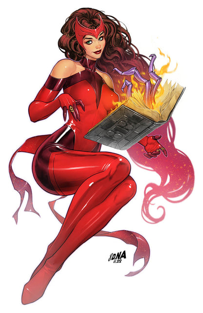 [SIGNED W/ COA] [FOIL] SCARLET WITCH #1 UNKNOWN COMICS DAVID NAKAYAMA EXCLUSIVE VIRGIN VAR (12/18/2024)