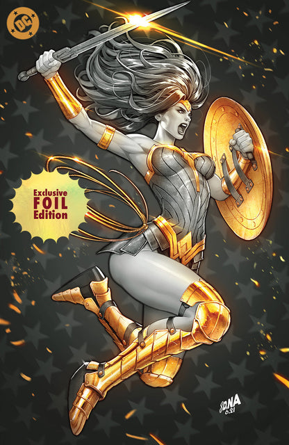 [SIGNED COA] {FOIL SET} WONDER WOMAN #14 DAVID NAKAYAMA NYCC BLACK & GOLD EXCLUSIVE VIRGIN VAR  (12/2025)