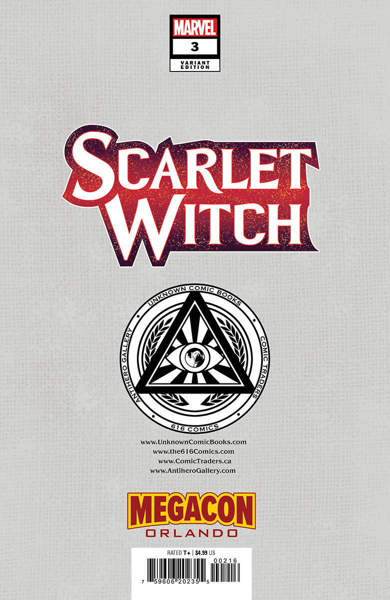 SCARLET WITCH 3 UNKNOWN COMICS NAKAYAMA MCU COVER MEGACON EXCLUSIVE VIRGIN VAR (03/08/2023)