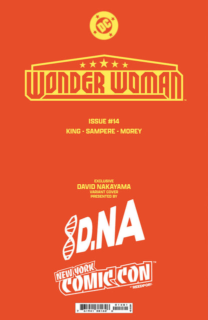 {2 PACK FOIL} WONDER WOMAN #14 DAVID NAKAYAMA NYCC BLACK & GOLD EXCLUSIVE VIRGIN VAR (10/26/2024)