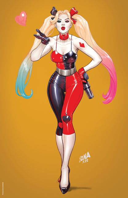 [SIGNED by David Nakayama] HARLEY QUINN #22 UNKNOWN COMICS DAVID NAKAYAMA GOLD FOIL VIRIGN NYCC 2022 (06/26/2023)