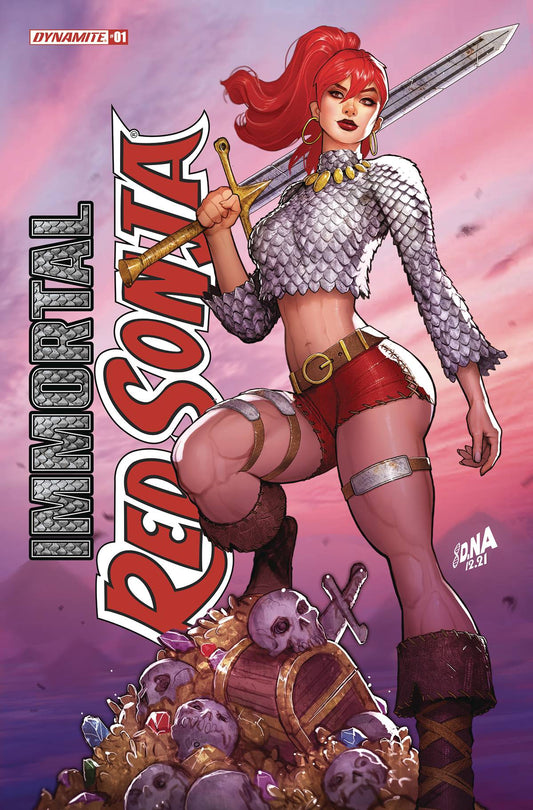 IMMORTAL RED SONJA #1 DAVID NAKAYAMA EXCLUSIVE STAMPED FOIL LOGO VAR (04/13/2022)